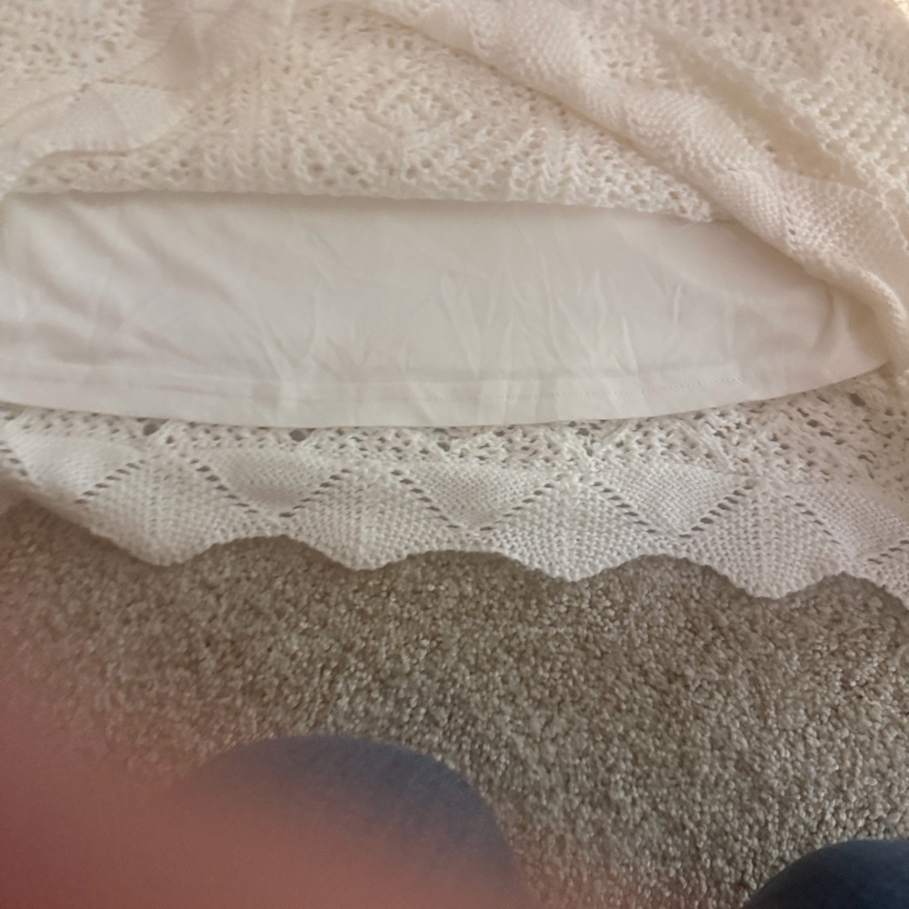 Cream Crochet Slip Dress - Picture 12 of 13
